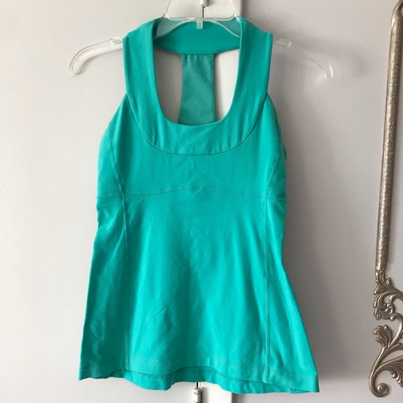 Lululemon scoop neck tank top size 6 small Bali breeze Luon Athletica yoga - Picture 3 of 8